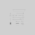 Modern Stainless Steel Bathroom Hardware Including Towel Racks Soap Dispensers And Holders