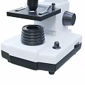 Professional Medical Microscope With Single Eyepiece Adjustable Stage And Stable Base 3d model