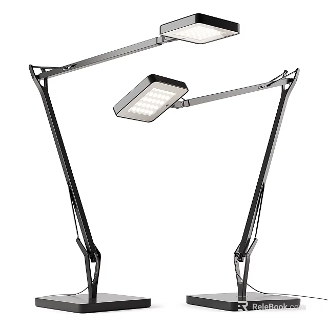 Modern Adjustable Arm Desk Lamp With LED Light For Home Office Use 3d model