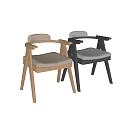 Modern Leisure Chairs With Wooden Frame And Soft Fabric Cushion For Comfortable Seating