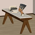 Middle Style Bench 3d model