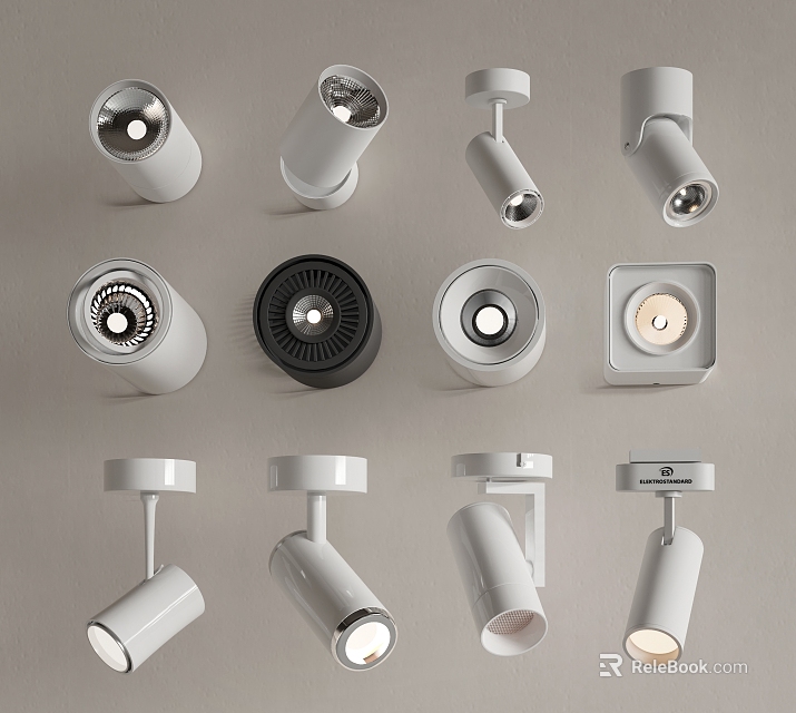 Modern Downlights And Spotlights Various Styles For Home Lighting Fixtures 3d model 