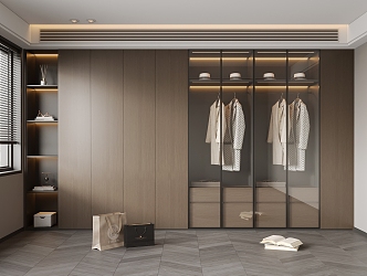 Italian Light Luxury Wardrobe 3d model