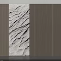 Modern Wall Panel Design With Wooden Texture And Artistic Patterns 3d model