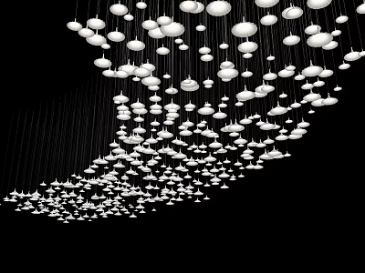 Modern Fiber Chandelier Flower Chandelier Umbrella Chandelier Random Chandelier Wave Chandelier Shaped Chandelier Crystal Chandelier 3d model