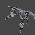 Armored Mechanical Robot Character Design For Game And Movie Scenes
