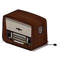 vintage radio radio cash register 3d model