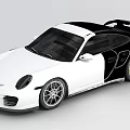 Technology Exhibition Hall Showcasing Modern Black And White Sports Car With Sleek Design Features
