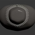 Luxury Diamond Jewelry Necklace on Silver Mannequin with Dark Background
