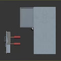 Blue Electrical Distribution Box With Open Door And Internal Safety Components