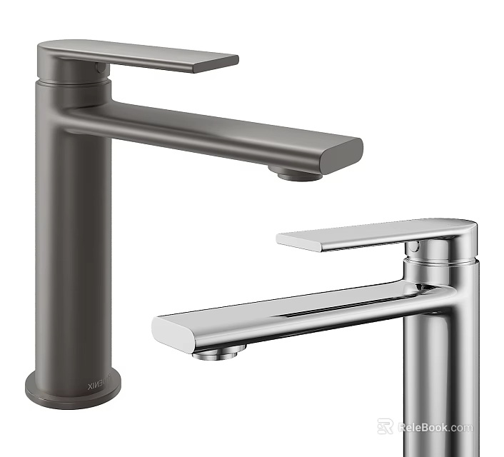 Modern Faucet Designs With Brushed And Polished Finishes For Contemporary Bathrooms 3d model 