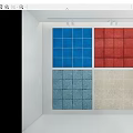 Blue and White Porcelain Texture Seamless Tile Solid Color Mosaic Porcelain Crushed Texture 3d model