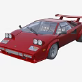 Red Classic Two Door Sports Car With Sleek Aerodynamic Body And Rear Spoiler
