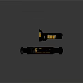 CAL.45 Tactical Pistol With Black And Yellow Finish And Detachable Magazine