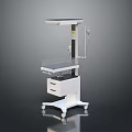 Mobile Medical Cart With Tabletop Drawer Wheels And IV Pole For Hospital Use