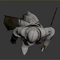 Medieval Knight Armor Shiny Silver Full Body With Detailed Metal Design