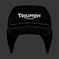 Triumph Navy Blue Striped Leather Leisure Chair With Black Trim And Comfortable Design