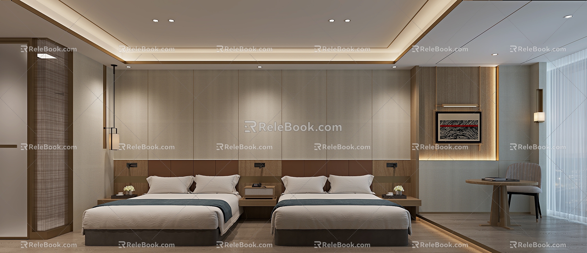 Hotel Double Room Room Suite Hotel Standard Room 3d model