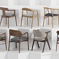 New Chinese Style Solid Wood Single Chair 3d model