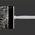 Durable Cleaning Brush With Dense Bristles Black Handle And White Grip Design