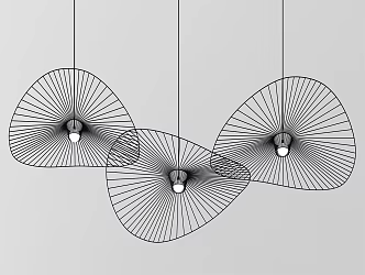 Modern chandelier metal chandelier combination 3d model