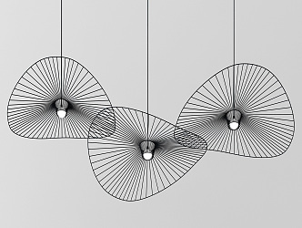 Modern chandelier metal chandelier combination 3d model