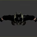 Tactical Military Character Wearing Camouflage Pants Tactical Vest And Headphones