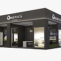Modern VICEREA Exhibition Booth With Glass Windows And Product Display Area
