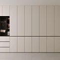 Modern Wardrobe Interior Design With White Cabinets Drawers And Open Storage