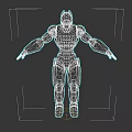 Advanced Electronic Robot 3D Model Featuring Modern Mechanical Structure And Components