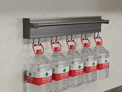Wall Mounted Metal Rack Holding Hanging Large Water Jugs For Storage 3d model