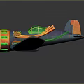 Artistic Colorful Spacecraft Model Featuring Intricate Patterns And Propeller