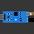 Blue Electronic Sensor Module With Circuit Board And Component Pins