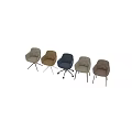 Comfortable Beige Office Chair With Padded Backrest Black Star Base And Color Options