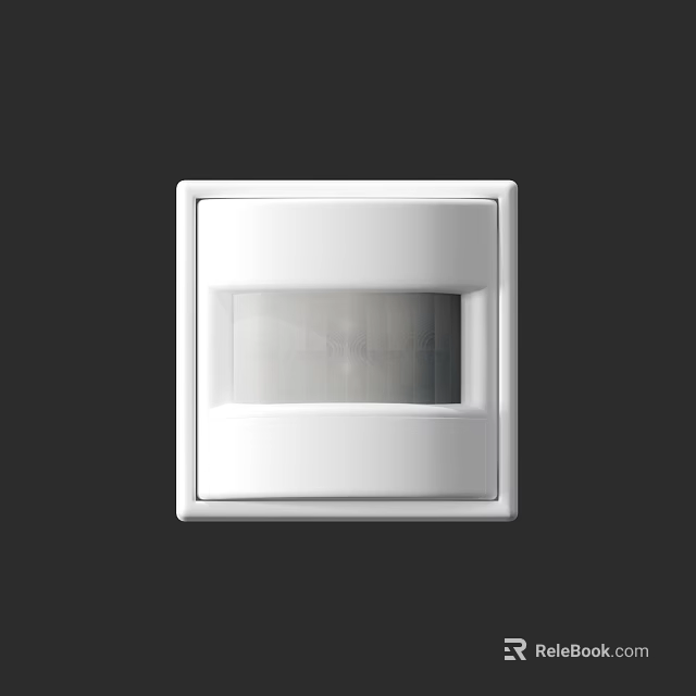 Modern White Switch Panel With Sleek Design For Home Interior Wall Use 3d model