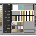 Modern Display Cabinet Shelving Unit With Multiple Shelves Drawers And Organized Storage Compartments
