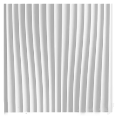 White Wavy Wall Decor For Modern Interior Stylish Home Design 3d model