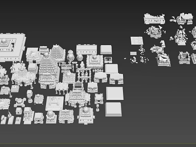 European Architecture Indian Mayan Temple 3d model