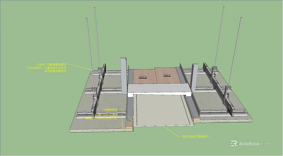 Hardware Tools For Construction Structure Embedded Parts Columns And Beams Installation 3d model