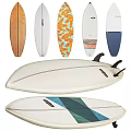 Colorful Surfboards With Different Designs And Patterns For Recreational Water Sports