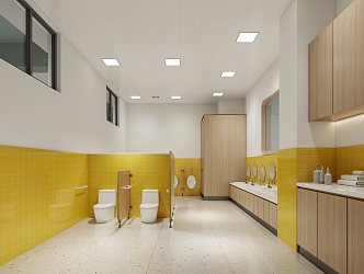 Kindergarten bathroom 3d model