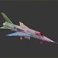Silver F-WBHA Model Airplane With Pointed Nose Wings Landing Gear And Reflective Surface
