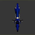 Blue Off Road Motocross Motorcycle With Black Tires And Silver Frame Design