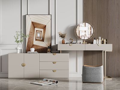 Modern Dressing Table Dressing Table Side Cabinet Combination model