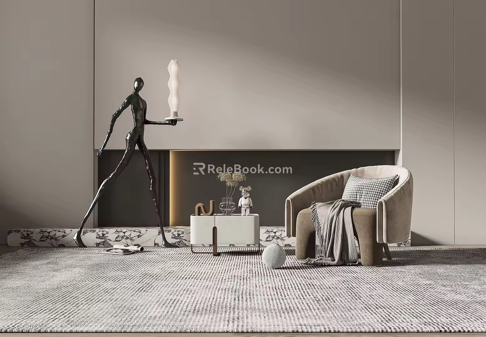 Modern Single Sofa 3d model