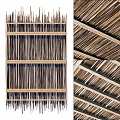 Modern Interior Ceiling Design With Wooden Slats Grid Structure And Details