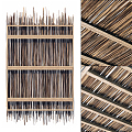 Modern suspended ceiling wood strip roof wood strip wood roof wood grid 3d model