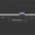 Flatbed Digital Printer with Purple Print Head and Ink Cartridges for Industrial Use