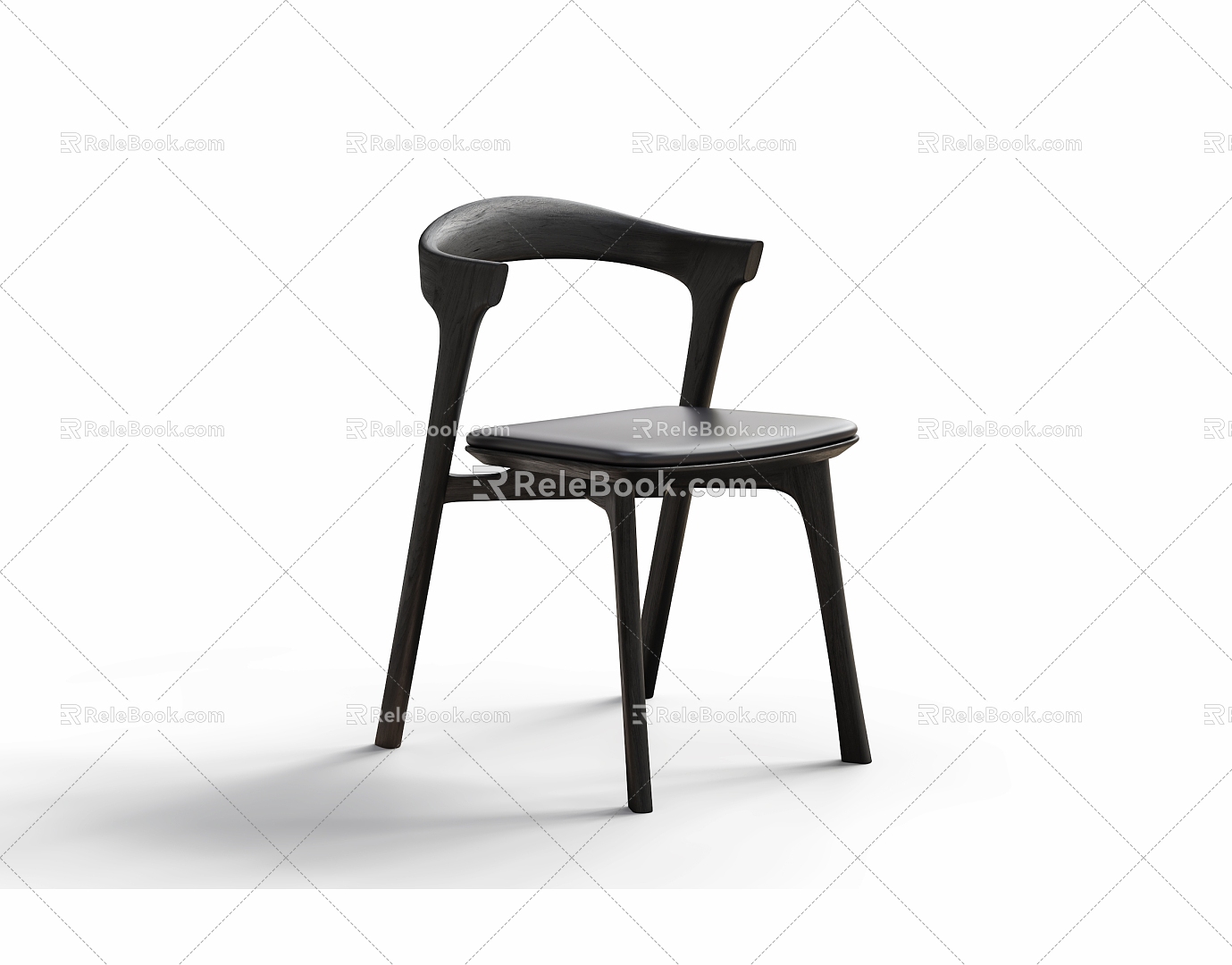 Italian Minimalist Dining Chair 3d model