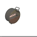 Modern Circular Fireplace Design With Realistic Burning Flames And Metal Stand